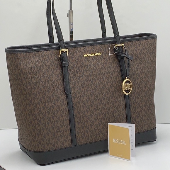 MICHAEL KORS
Jet Set Travel Large Logo Tote Shoulder Bag
COLOR BROWN/BLK
NWT - Picture 7 of 16